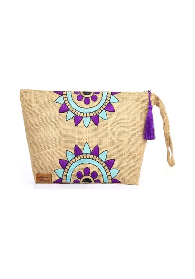 Ju Yaratıcı Tasarım Hasır Kadın Portföy & Clutch Üçgen Çanta