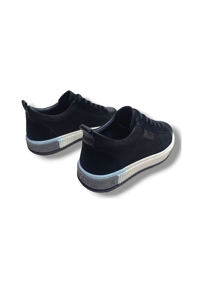 Growish Gr0265 Hakiki Deri & Nubuk Kaydırmaz Ray Taban Sneaker Ayakkabı Siyah