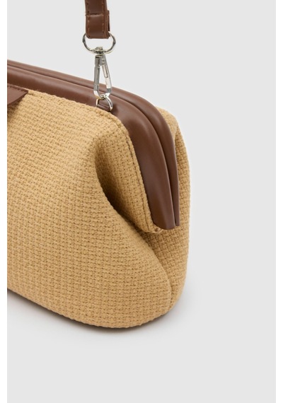 Shule Bags Cois Naturel Burslu Çapraz Çanta Taba