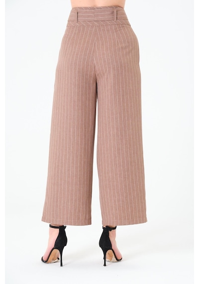 Sortie Collection Kuşaklı Pantolon Kahverengi