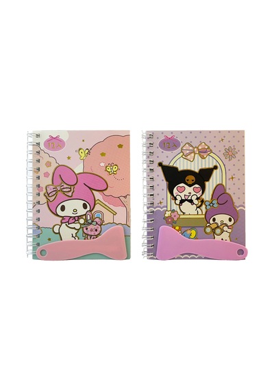 Kuromi & My Melody Şeffaf Sticker Not Defteri 2'li Diğer