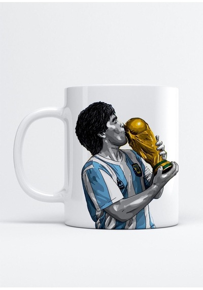 Diego Maradona Dünya Kupası Kupa Bardak Beyaz