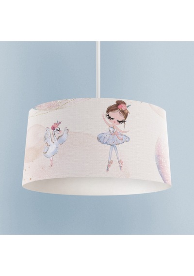 Mekta Home Bebek Ve Çocuk Odası Kuğu Ve Balerin Desenli Avize Renkli