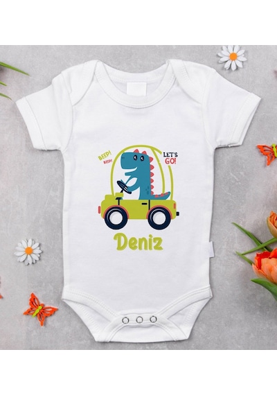 Bitmeyenkartus Bk Kids Isimli Bebek Body Zıbın - Model 34 Beyaz