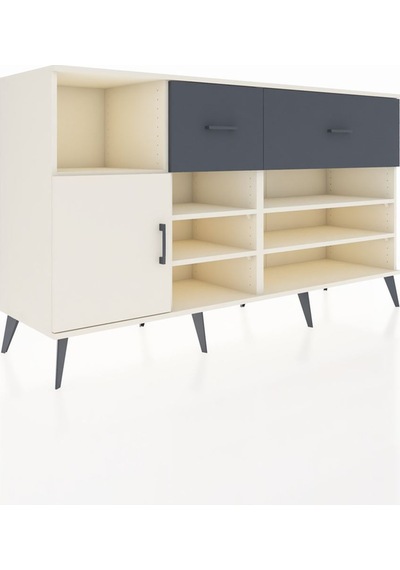Kronos Konsol 6 Raflı 2 Çekmeceli Tek Kapaklı 176x59x99 Aytaşı-a Aytaşı-aytaşı/antrasit Kronos Konsol 6 Raflı 2 Çekmeceli Tek Kapaklı 176x59x99 Aytaşı-a Aytaşı-aytaşı/antrasit