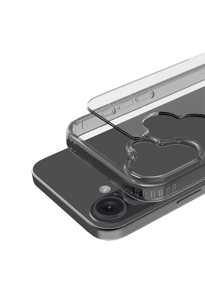 Apple Uyumlu iPhone Buff 16 Plus Air Hybrid Şeffaf Kılıf Smoke Black