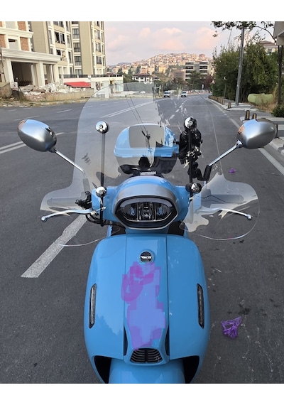 Motocam Rks Lt 50 Pro Ön Cam 2023-2026 Model 45cm Şeffaf Renkli 4mm Elcikli Aparatsız