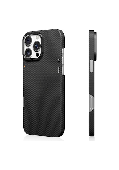 Apple Uyumlu iPhone 16 Pro Max Kılıf Magsafe Aramid Fiber Youngkit 1500d Kevlar Extreme Wing Serisi Siyah