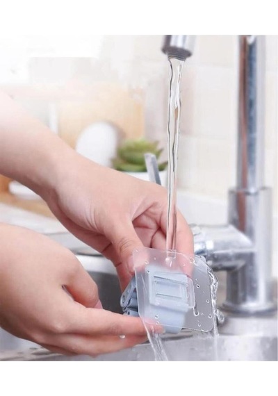 4 Adet Krem Renk Pratik Yapışkanlı Duvar Mop Süpürge Paspas Temizlik Fırçası Tutucu Krem Diğer