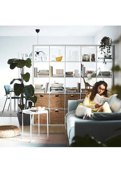 Ikea Kallax Açık Raf Ünitesi, Beyaz 182x182 Cm Antik Beyaz