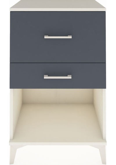 Hyperion Komodin 2 Çekmeceli 60x44x96 Aytaşı-antrasit Aytaşı