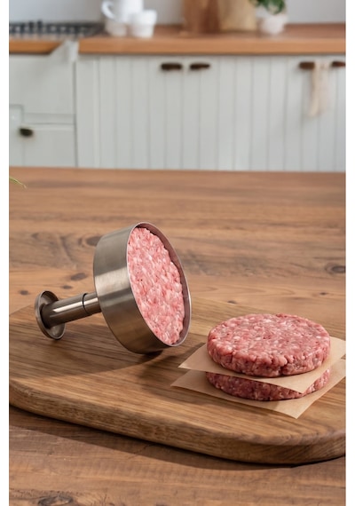 Porsima 1832 Hamburger Ve Köfte Kalıbı Köfte Presi Şekillendirici Burger Press Pratik Köfte Yapma Aparatı Gri