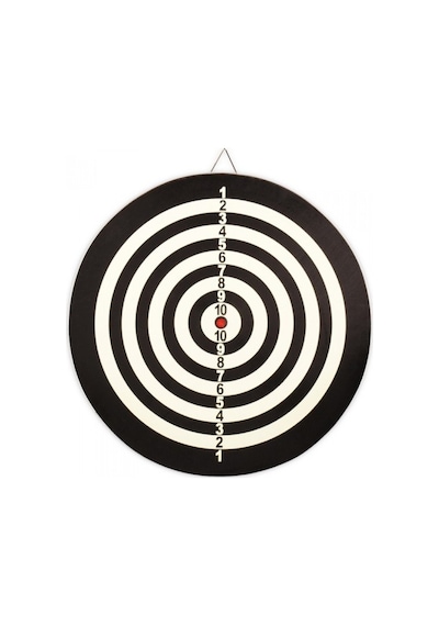 Dart Çift Taraflı Hedef ve Dart 17 İnç 43 Cm Lik Büyük Boy 6 Oklu
