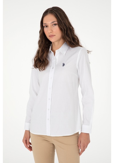 U.s. Polo Assn. Kadın Beyaz Gömlek Basic 50295639-vr013 Beyaz