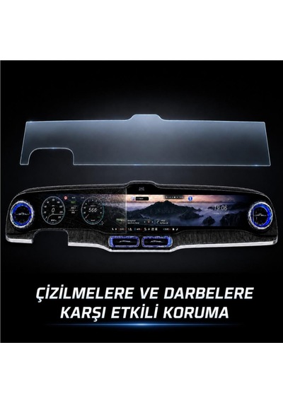 Mercedes Glc İle Uyumlu Ekran Koruyucu 39.1 İnç Multimedya Ve Gösterge, 9h Nano Parlak