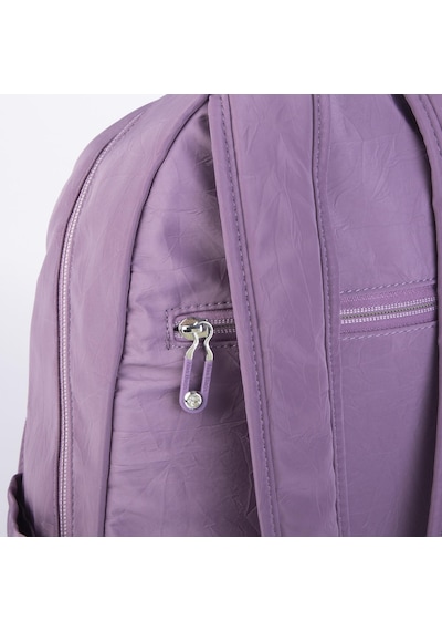 Nas Bag Unisex Büyük Boy Çok Gözlü Su Geçirmez Sırt Çantası Mor