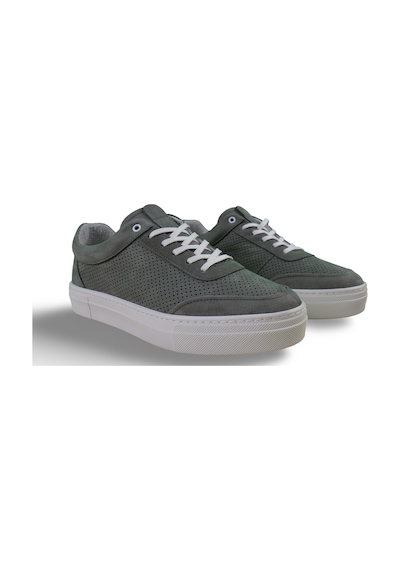 Erkek Hakiki Deri Sneaker Yeşil