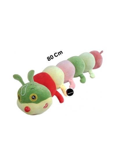 Sevimli Tırtıl Peluş Oyuncak Dev Boy Büyük Boy 80 Cm Hediyelik Uyku Arkadaşı Yeşil