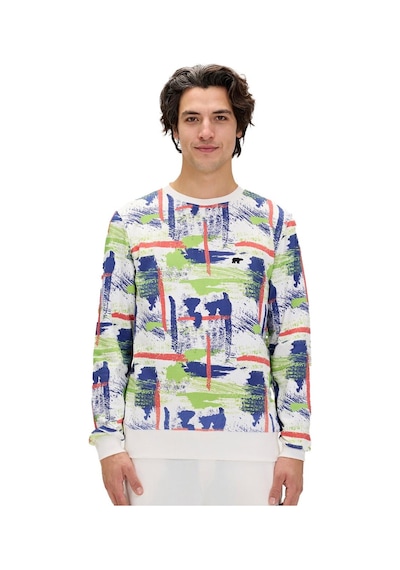 Bad Bear 24.02.12.017 Flame Crewneck Sweatshirt Beyaz 001