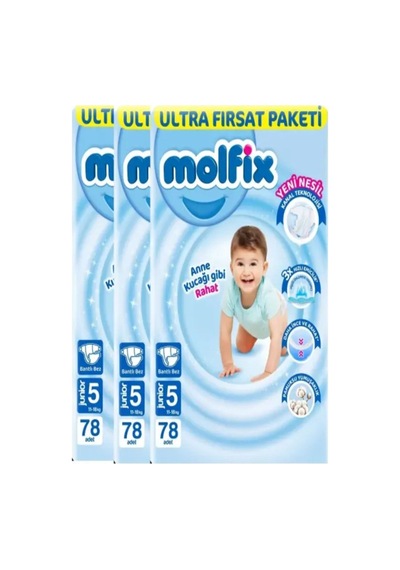 Bebek Bezi 5 Beden Ultra Fırsat Paketi 78x3 234 Adet