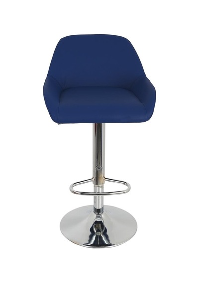 Bürocci Texas Bar Taburesi - Lacivert Deri - 9506S0103 Çok Renkli