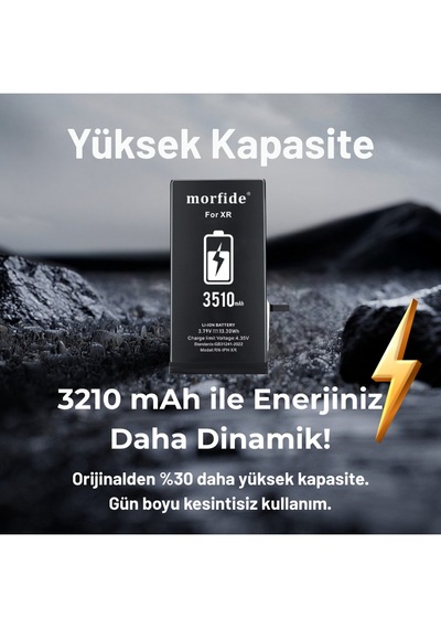 Morfide Apple Uyumlu iPhone Xr  3510mah Yüksek Kapasiteli Batarya