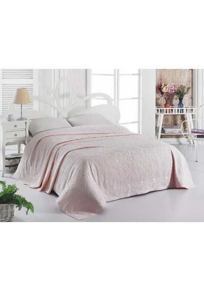 Romantik Gül Kurusu Havlu Pike Esra 160x220 Somon