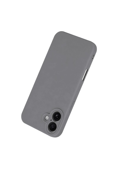 iPhone Uyumlu 16 Plus Kılıf First Silikon - Gri