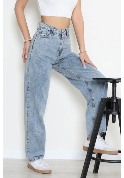 Modi Baggy Kot Pantolon Açıkmavi - 31536.2088. Altın - Siyah