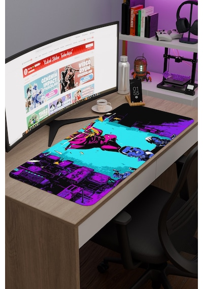 Kat Ana Zero Kaymaz Dikişli Kauçuk Oyuncu Mousepad V1 - 90x40 Xxl Gaming Mouse Pad Fare Altlığı