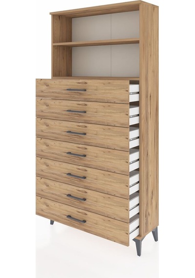 Arges Dolap 2 Raflı 7 Çekmeceli 88x30x182 Çam-çam Çam Arges Dolap 2 Raflı 7 Çekmeceli 88x30x182 Çam-çam Çam