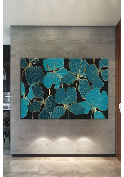 Yapraklar Dekoartif Sanatsal Kanvas Tablo (8 Farklı Ölçü) 50 x 35