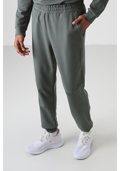 Tommy Life Haki - Haki Pamuklu Kalın Yumuşak Dokulu Comfort Fit Baskılı Erkek Eşofman Takım - 85253 Haki