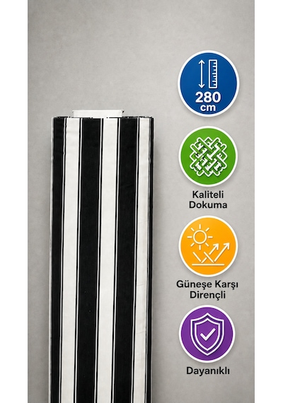 Favora Çadır Bezi Su Geçirmez Branda Kumaşı 2 Metre - Siyah