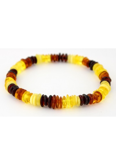 Kehribar Bileklik Amorf Tasarım Ambergold Blk23-89 Çok Renkli