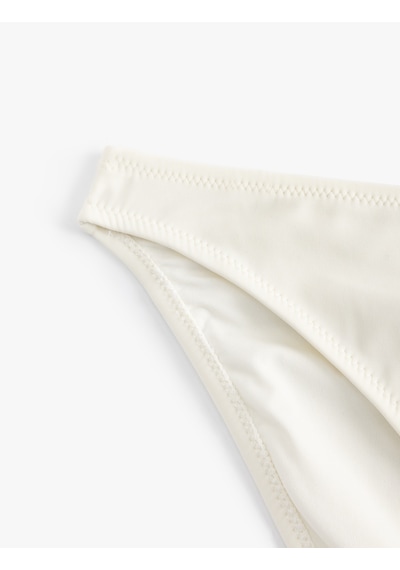 Koton Mat Kumaş Standart Bel Bikini Altı Ekru 6sak00003mm