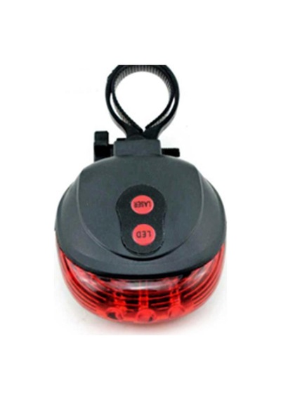Xbyc 9685 Bisiklet Arka Lazerli Stop Lamba Led Lazer Işıklı Gri - Siyah