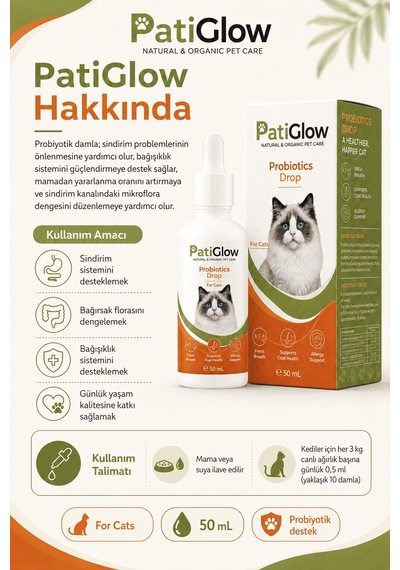 Patiglow Kedi Probiyotik Damla