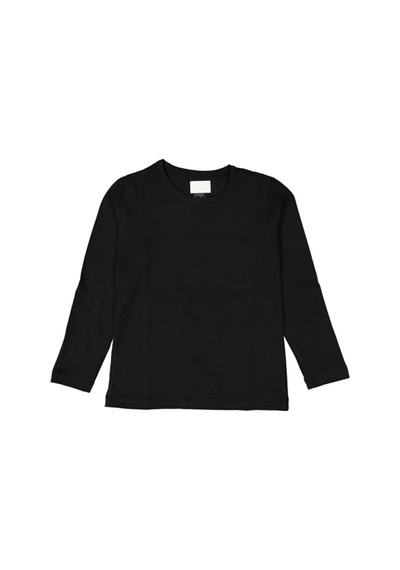Nacar Store Çocuk Kız &erkek Bisiklet Yaka Uzun Kol Penye Body Siyah