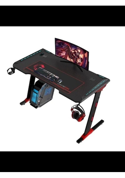 Raptor Il Serisi Z Şeklinde Rgb Akıcı Işıklı Oyun Masası Boyut: 140-60-72 Cm , 800 300 3 Mm - Fare Beyaz Raptor Il Serisi Z Şeklinde Rgb Akıcı Işıklı Oyun Masası Boyut: 140-60-72 Cm , 800 300 3 Mm - Fare Beyaz