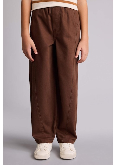 Defacto Barrel Fıt Düz Paça Gabardin Pantolon Erkek Çocuk G8336a826spbn254 Kahve-bn254