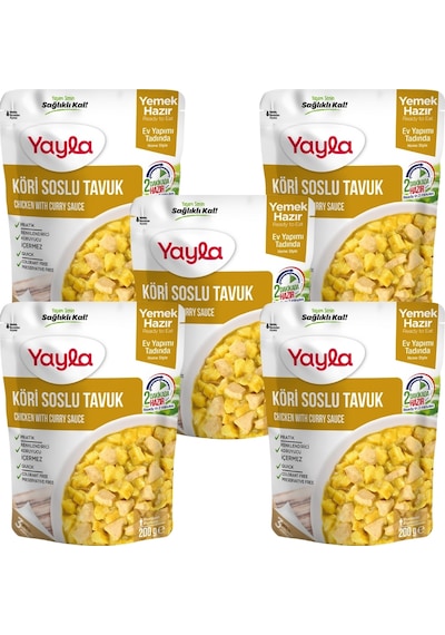 Yayla Yemek Hazır Köri Soslu Tavuk 200 Gr X5