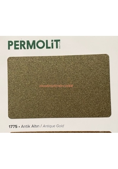 Permo Metalik Antik Altın Sarı Çelik Kapı Boyası Metal Ferforje Boyası 1kg