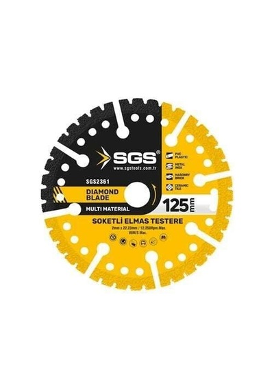 Sgs2361 - 125mm Çok Amaçlı Multı-materıal Elmas Kesme Diski