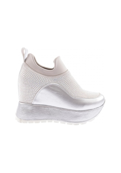 Dgn 927 Kadin Mega Kalin Taban Silver Taşli Sneakers Ayakkabi 927-1581-R0626 Gümüş