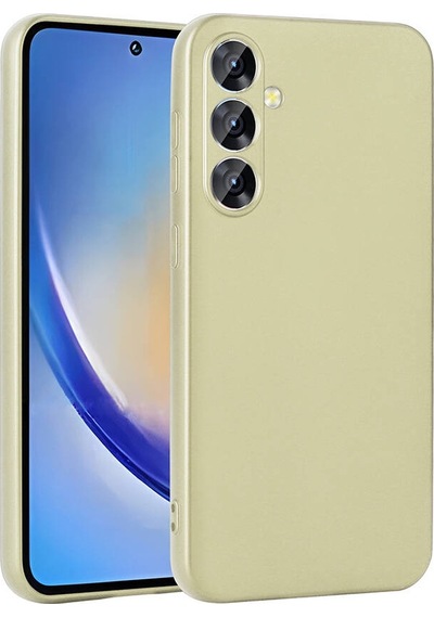 Kilifone - Galaxy A35 Uyumlu Kılıf Esnek Soft Premier Silikon Kapak - Gold - T30973