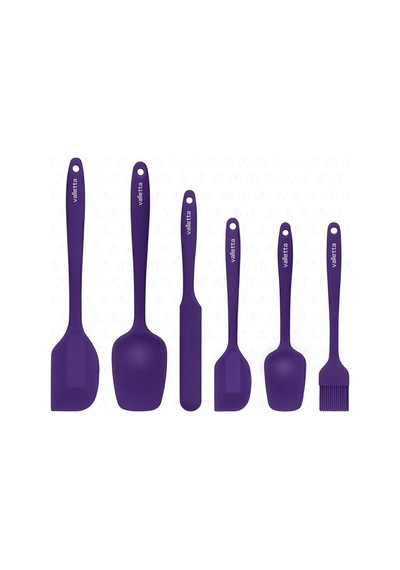 Dayanıklı Yanmaz Yapışmaz Silikon Spatula Seti 6 Parça Turuncu Genel