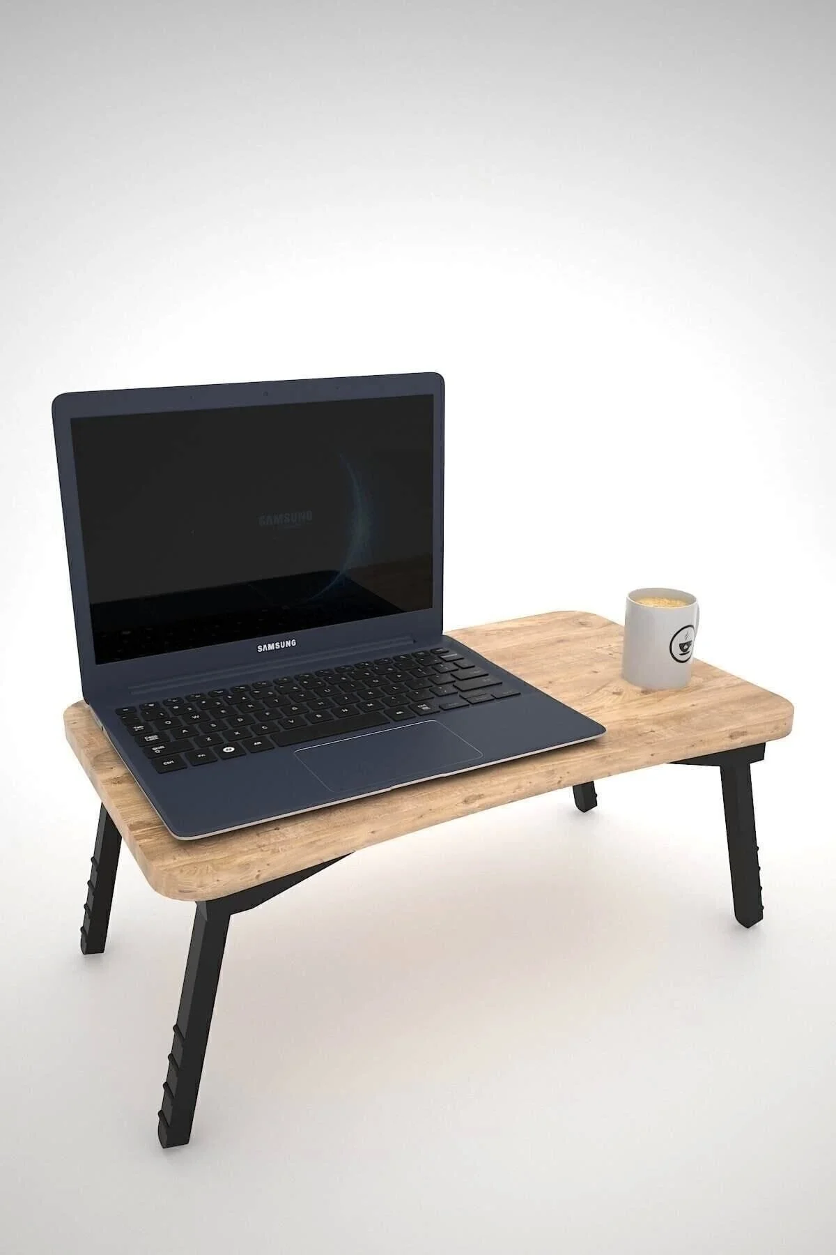 Laptop Sehpası Seyyar Kahvaltı Masası Katlanır Çalışma Sehpası Atlantik Çam Atlantik Çam