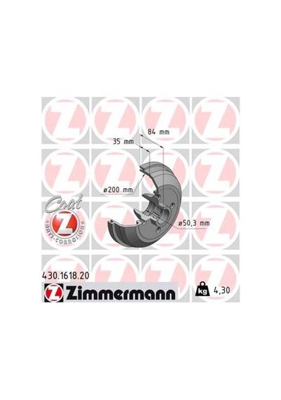 Zimmermann 430.1618.20 Arka Fren Kampanası Corsa A 83 92 Corsa B Tigra A 93 02 Abs Sız 90135504