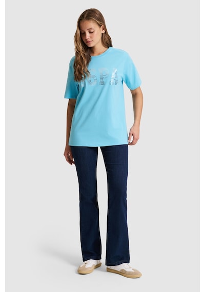 U.S. Polo Assn. U.s. Polo Assn. Kadın Aqua Tişört Basic 50321690-vr007 U.S. Polo Assn. U.s. Polo Assn. Kadın Aqua Tişört Basic 50321690-vr007